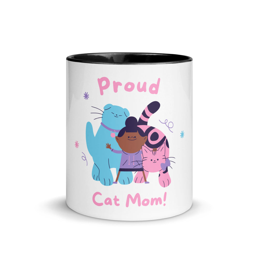 Proud Cat Mom! Mug with Color Inside