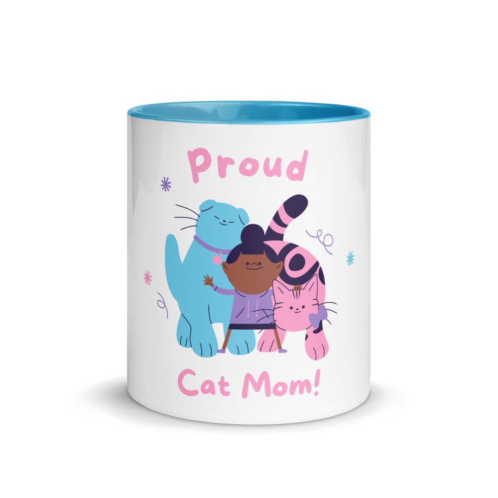 Proud Cat Mom! Mug with Color Inside