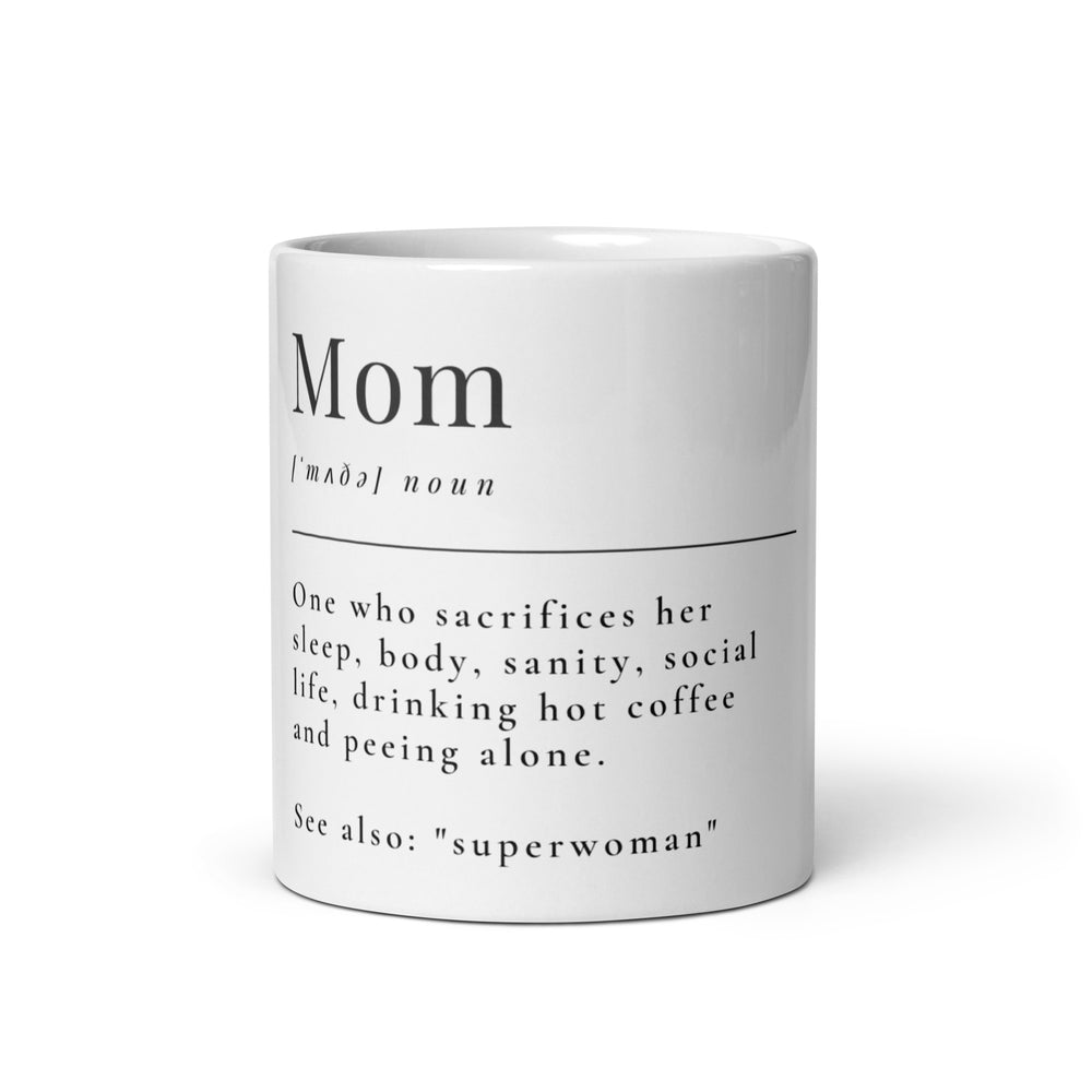 Mom White glossy mug