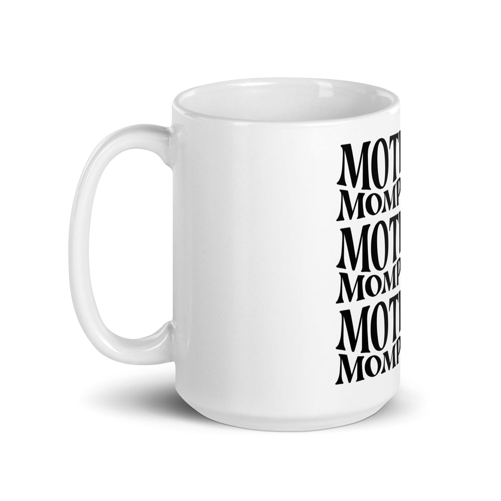 Motivated Mom White glossy mug