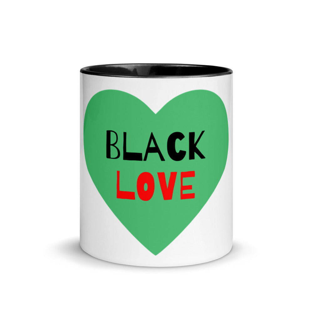 "Black Love" Mug with Color Inside
