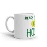"Black Economics In The House" White glossy mug